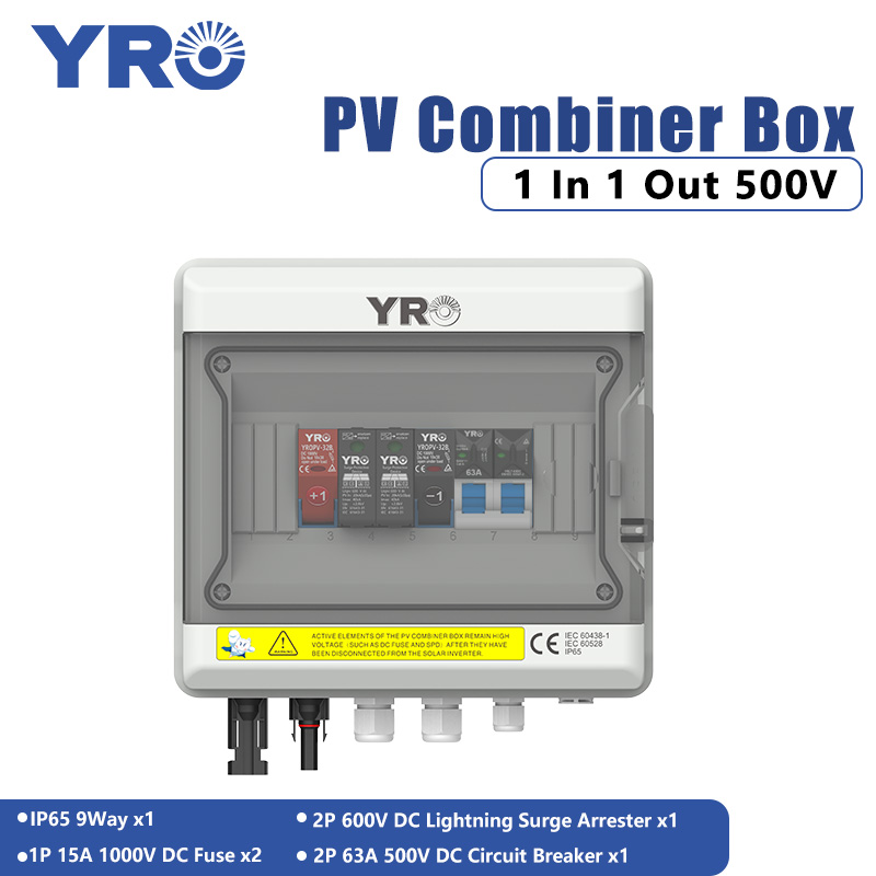 1 In 1 Out 500V DC Solar Distribution Box