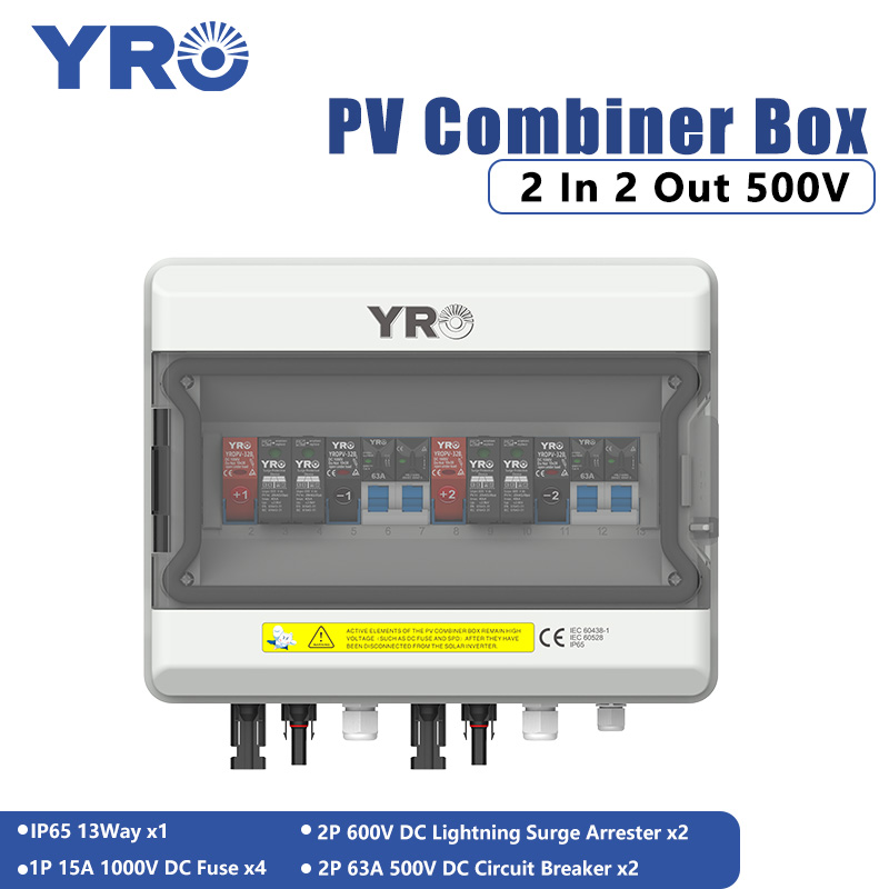 2 In 1 Out 500V DC Solar Distribution Box