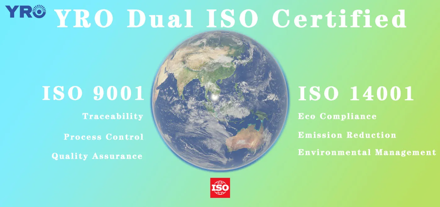 YRO Obtains ISO Quality and Environmental Management System Certification