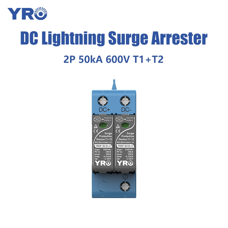 2P 20-50kA 6.25kA 800V T1 T2 DC SPD