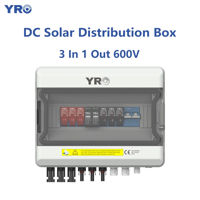 3 In 1 Out 600V DC Solar Distribution Box