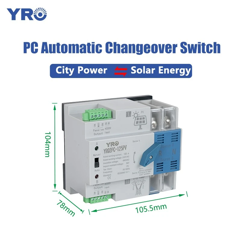 2p 125a 220v Inverter Type Solar Pc Ats