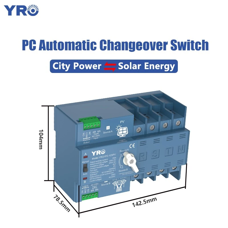 4p 125a 400v Pv Type Pc Ats